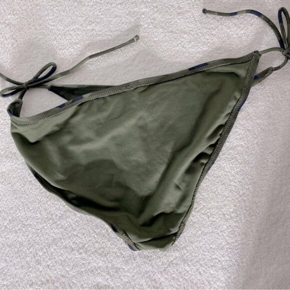 5/$25 Women’s Army Green Camo Print String Bikini Bottom L - Picture 6 of 8